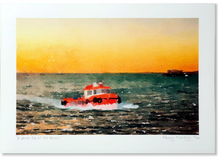 Load image into Gallery viewer, Quick Tug at the Beach A3 - Signed Edition of 20