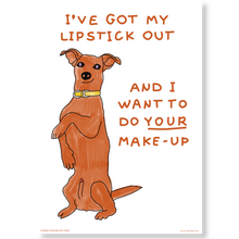 Load image into Gallery viewer, Lipstick Dog - Red Rocket Wall Art Print
