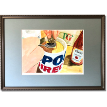 Load image into Gallery viewer, Teabagging Husband Squeezes... Framed Painting