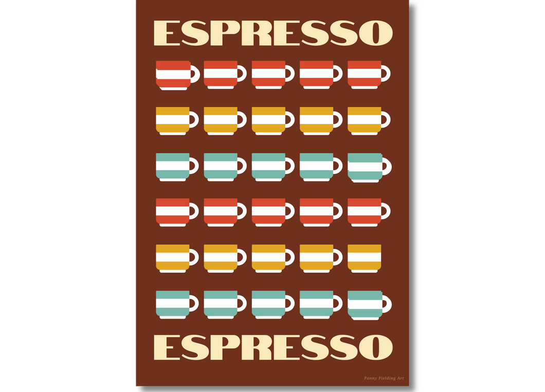 OCD Espresso Cups - A3 Print